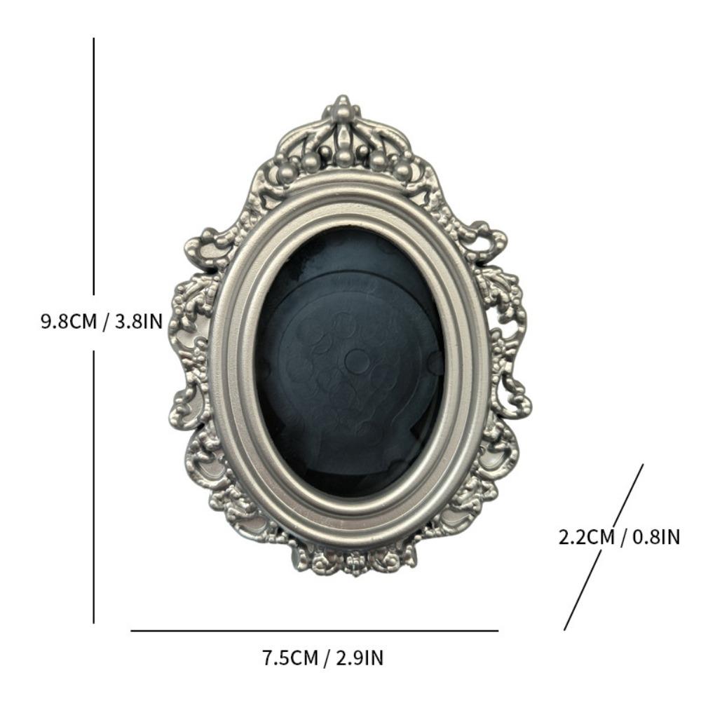 

Vintage DIY DIY Shadow Box Frame Plastic Gold Silver Mini Photo Frames Fridge Magnet Memory Display Frames Ornament Home Decor