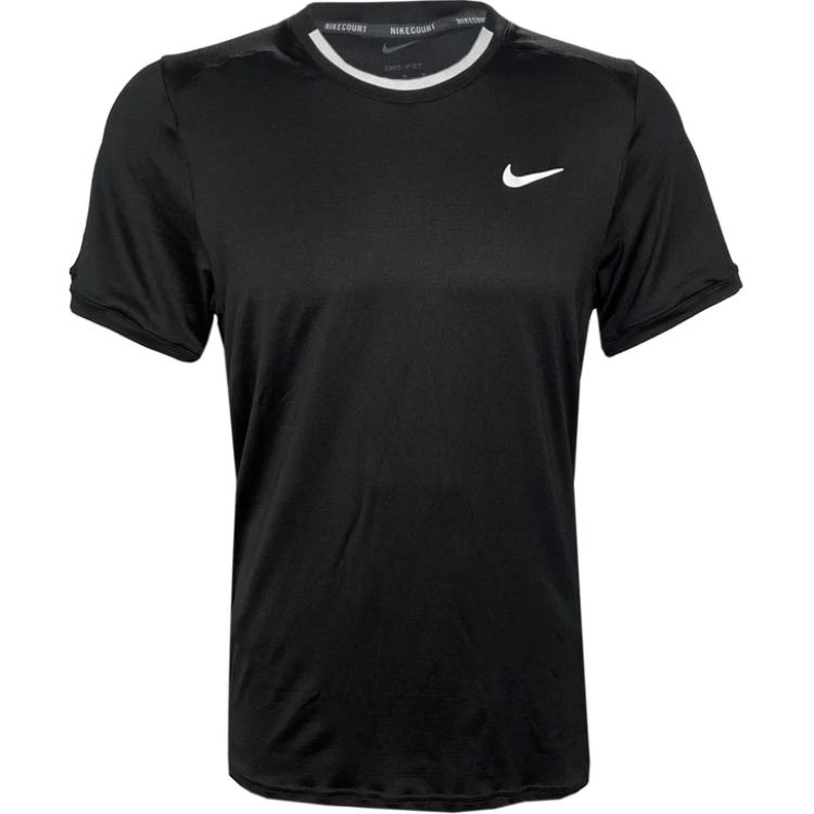 

Nike Court Advantage Футболка с логотипом в стиле колор-блок, с круглым вырезом и коротким рукавом, мужская, топы, черная FD5320-011 M