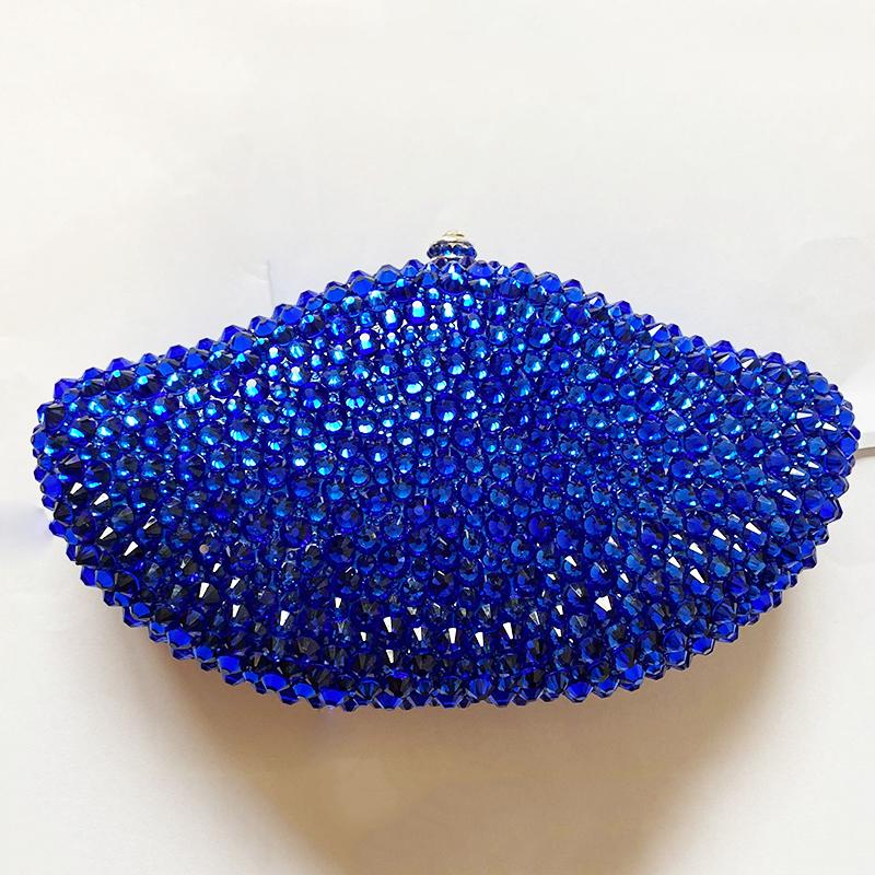 Dumpling Shape Evening Purses WHTUOHENG Bling Diamond Bridal Clutches Women Little Crystal Purse Sparkling Lady Party Handbang