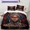 3pcs Custom Name African Beauty Bedding Set Printed Bedding Set Duvet Cover Closure Includes 1 Duvet Cover & 2 Pillowcases Bedroom Decor