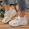 2025 New Women Platform Sneakers High Quality Outdoor Running Tennis Sneakers Women Lace Up Breathable Casual Sports Shoes Women