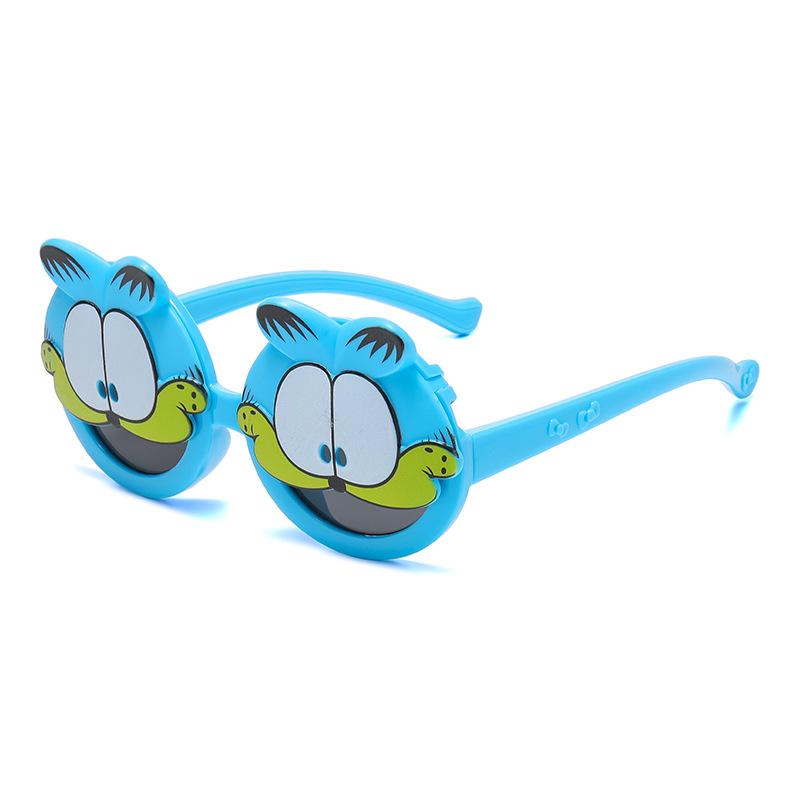 7328 New Clamshell Cartoon Children'S Sunglasses Boys And Girls Uv Protection Sunglasses Garfield Glasses