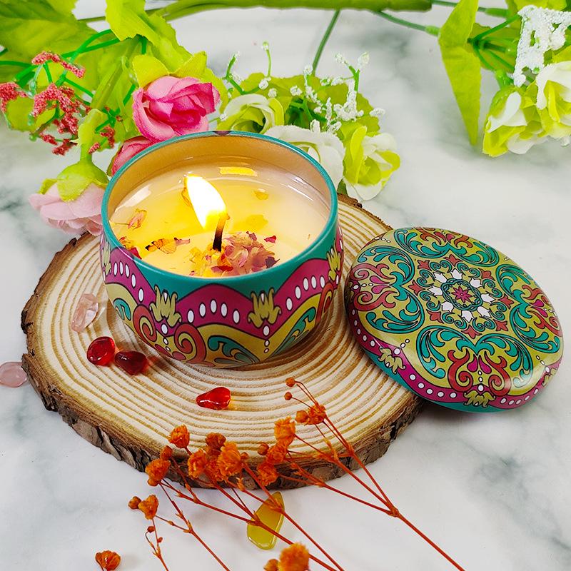 Scented Soy Candle - Romantic Fragrance with Dried Flowers, Ideal for Weddings, Valentine's, Birthdays, and Home Décor