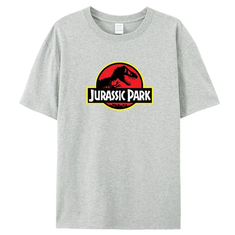 Jurassic Park T-shirt Men's 100% cotton printed T-shirt Casual funny top Jurassic World T-shirt Short sleeve cool T-shirt