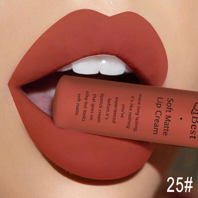 Long Lasting Liquid Lipstick in A Waterproof Matte End, Featuring A Dark Red Black, Perfect for Women'S Makeup, Including Lip Gloss and Lip Tint