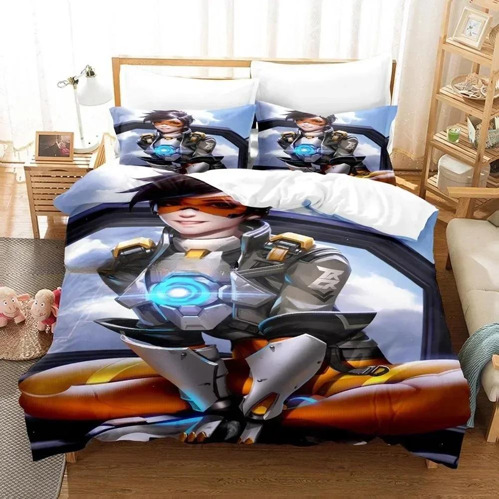 3D Printing  Sexy Girls Overwatch Bedding Set Duvet Cover Sheet Pillowcase Bed Full Queen King Size Comforter Bedroom