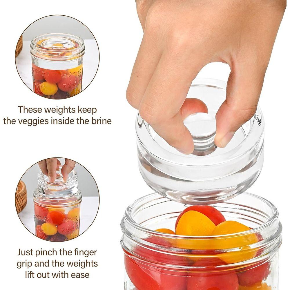 Heavy Wide Mouth Mason Jar Lid Transparent Cheese Fermentation Lid  Home Brewing
