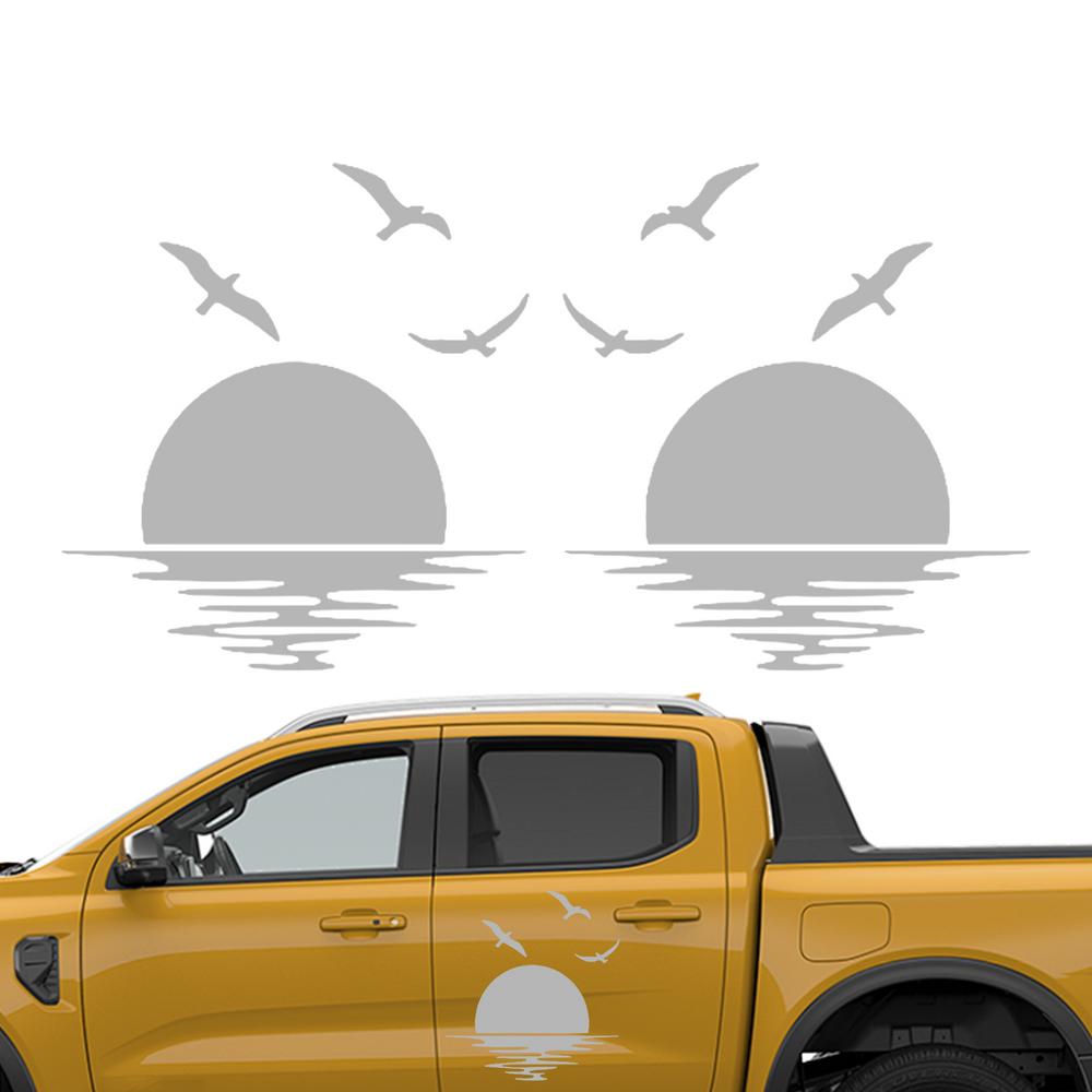 Decals Decoration For Car Hood Stickers Door Side Scratch Stickers For Vehicles Car Accessories Car Hood Decal Sunset Landscape