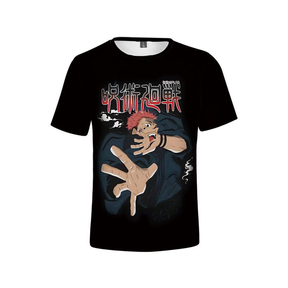 Jujutsu Kaisen Ryomen Sukuna Hip Hop Men Streetwear Vintage  T-Shirt Anime Graphic Harajuku Casual Short Sleeve Loose Vintage Tops