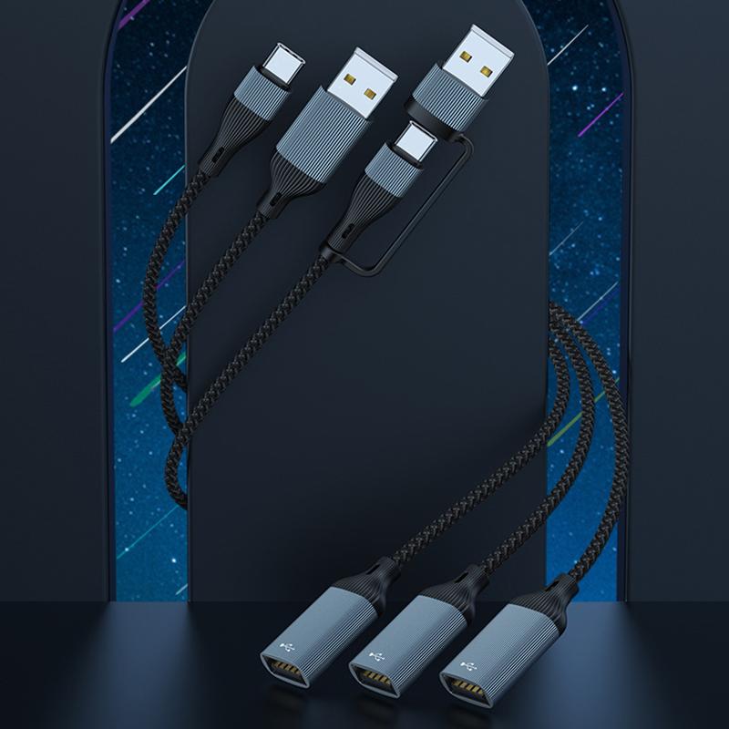 Usb Type C Hub Multiple Splitter Adapter Otg Data Transfer 3/2 Port Usb Power Charging Hub Cable Connector Adapter