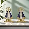 62KD Alloy Ritual Artifact With Precise Engravings Enamel Rhinestones Figurine For Prayer Corner And Collectors' Ornament