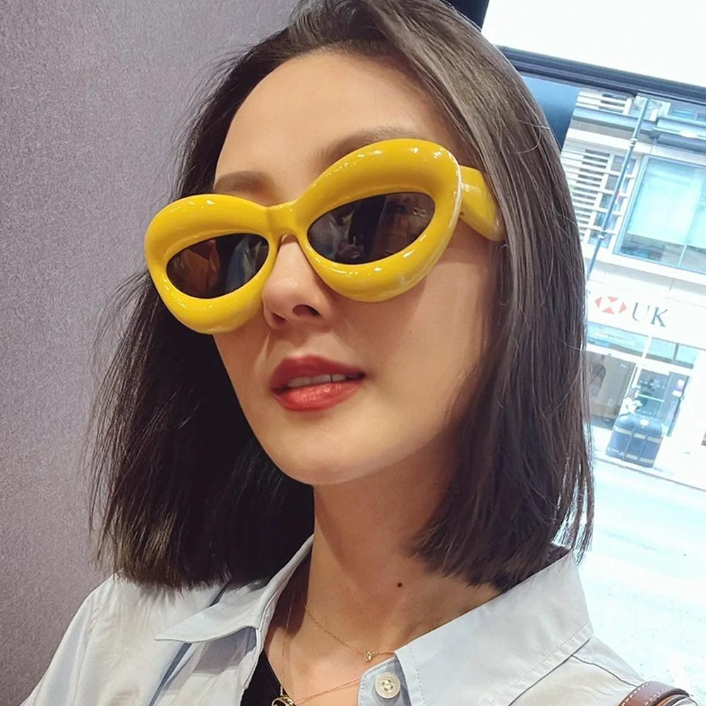 New Candy-colored Cat's Eye Sunglasses Street Fashion Dance Funny Personality Glasses Unisex Fashion Lip Sunglasses.