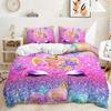Three-Piece Closed-Eye Unicorn Eyelash Quilt Cover Bedding Kit Children'S Room