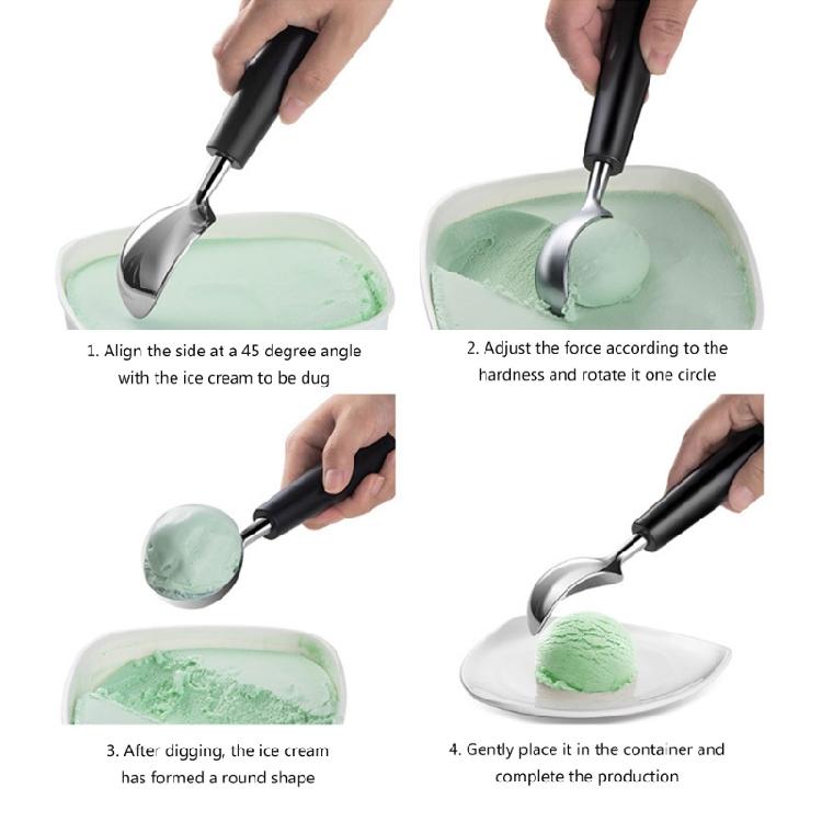 Nonstick Aluminum Scoops Practical Dessert Scoopers Metal Ice-Cream Scooper