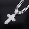 New Hot-selling Alloy Full Diamond Bundled Cross Pendant, Fashion Trend Rap Men's Hip-hop Cuban Necklace