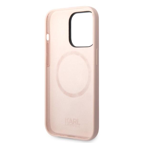 Karl Lagerfeld KLHMP14XSNIKBCP iPhone 14 Pro Max 6.7" hardcase pink/pink Silicone Ikonik Magsafe