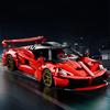 1:14 Rotes Baustein-Sportwagen RC-Spielzeug, Auto-Baustein-Spielzeug, Geburtstagsgeschenk, Sportwagenmodell DIY, Geschenk für Kinder