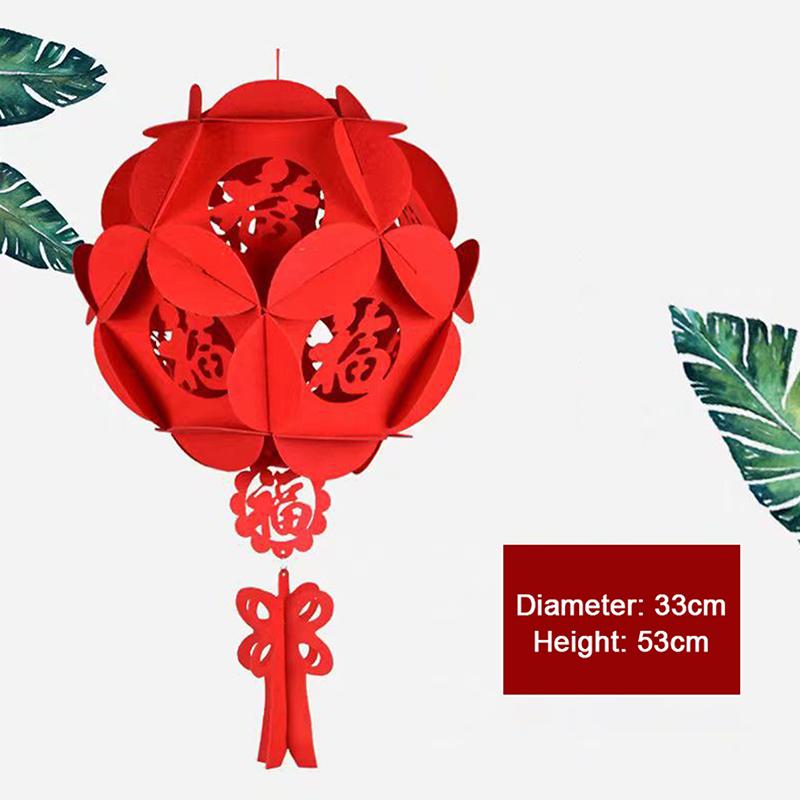 Čínské červené papírové lucerny Festivalové dekorace Oslavné potřeby Vodotěsné Různé velikosti Pro Rok