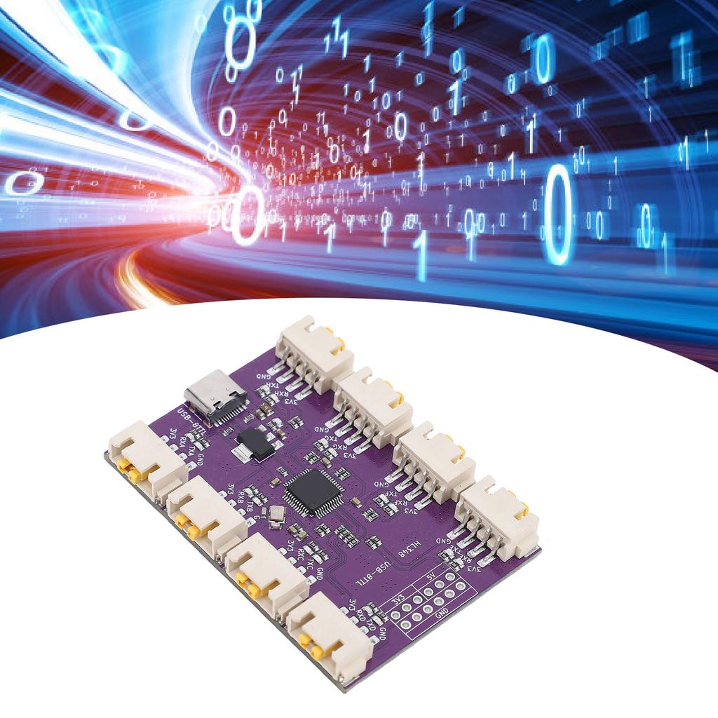 USB to 8 Channels TTL Serial Module 6Mbps High Speed CH348 Chip USB Type C to TTL Serial Converter Adapter