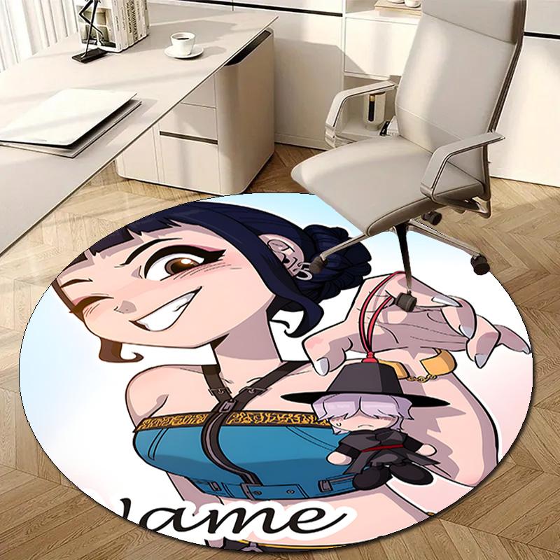 Personalized K-KPop Demon Hunters Round Chair Office Rug - Perfect for Mat, Office Chair & More - Ideal Gift for Birthdays and Holidays