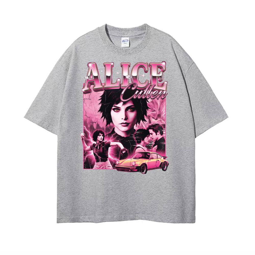 Alice Cullen Team Vampire Movie Graphic 2026 Tshirts Men Women Summer Vintage High Street T Shirt 100 Cotton Oversized Tshirt