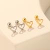 2026 European and American Love Stud Earrings, Fashionable Niche High-end Simple and Versatile Earrings