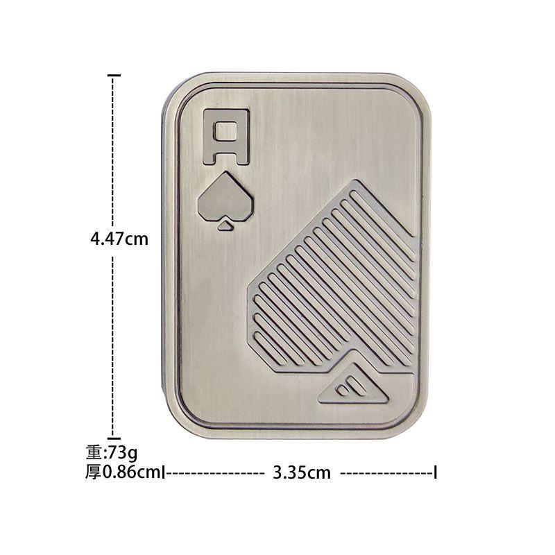 

1pc Poker EDC Metal Fidget Toys Metal Poker Push Card Slider Stress Relief Toy Fidget Haptic Coin Office Desk Toys Adults Gifts