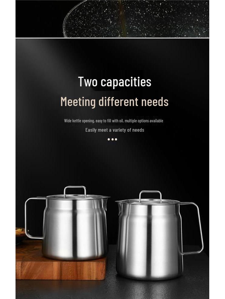 304 Stainless Steel Multifunctional Oil Pot with Filter and Storage Tank