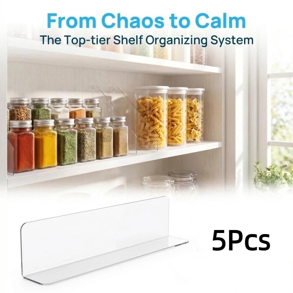 5Pcs 20/30/40cm Shelf Divider Panels Transparent Under Couch Blocker Desk Gap Barrier Storage