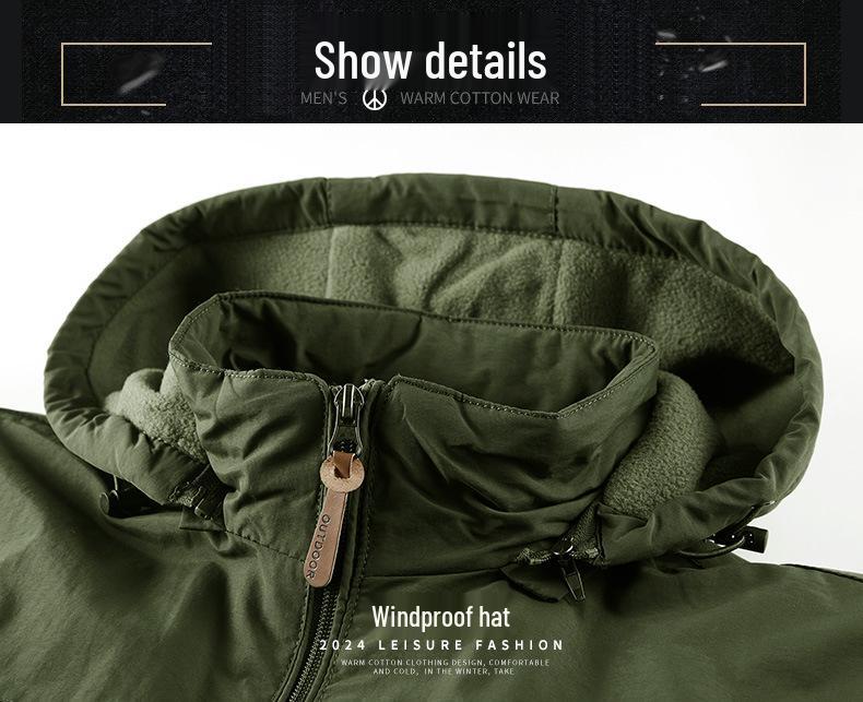 Herren Herbst- und Winter-Winddichte Wasserdichte Bergsteigerjacke - Hohe Dichte, Verdickt, Mit Samt, Outdoor Lässig.