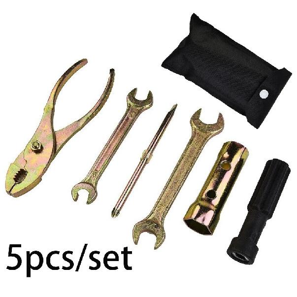 Motorcycle Repair Tools Kit Screwdriver Pliers Wrench Spark Plug Sleeve Remover