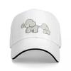 Cute Little Elephants Love Boba Baseball Caps Snapback Fashion Baseball Hats Breathable Casual Outdoor For Unisexs And Womens
