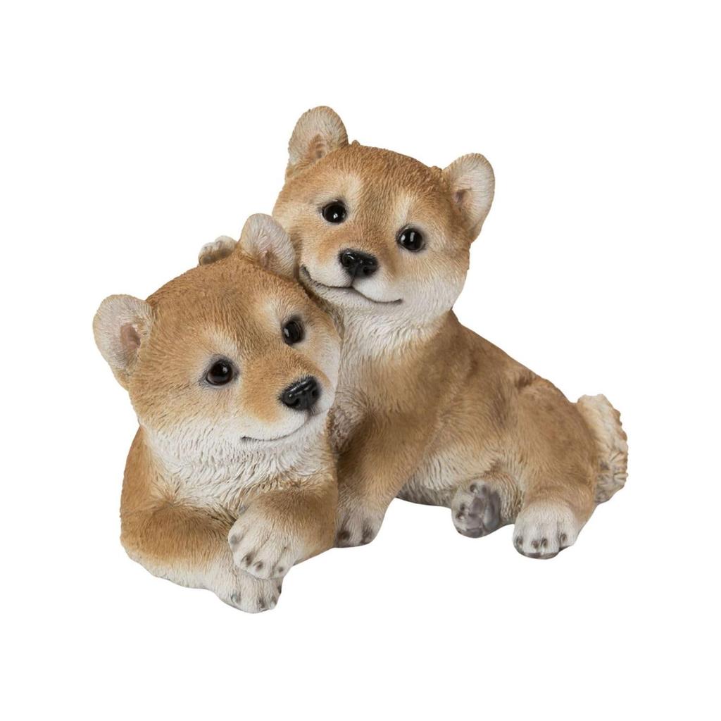 Ubia Friendly Shiba Inu 19.7 x 19 x 16cm Doll Figurine Ornament Animal Garden Decoration Dog H20589
