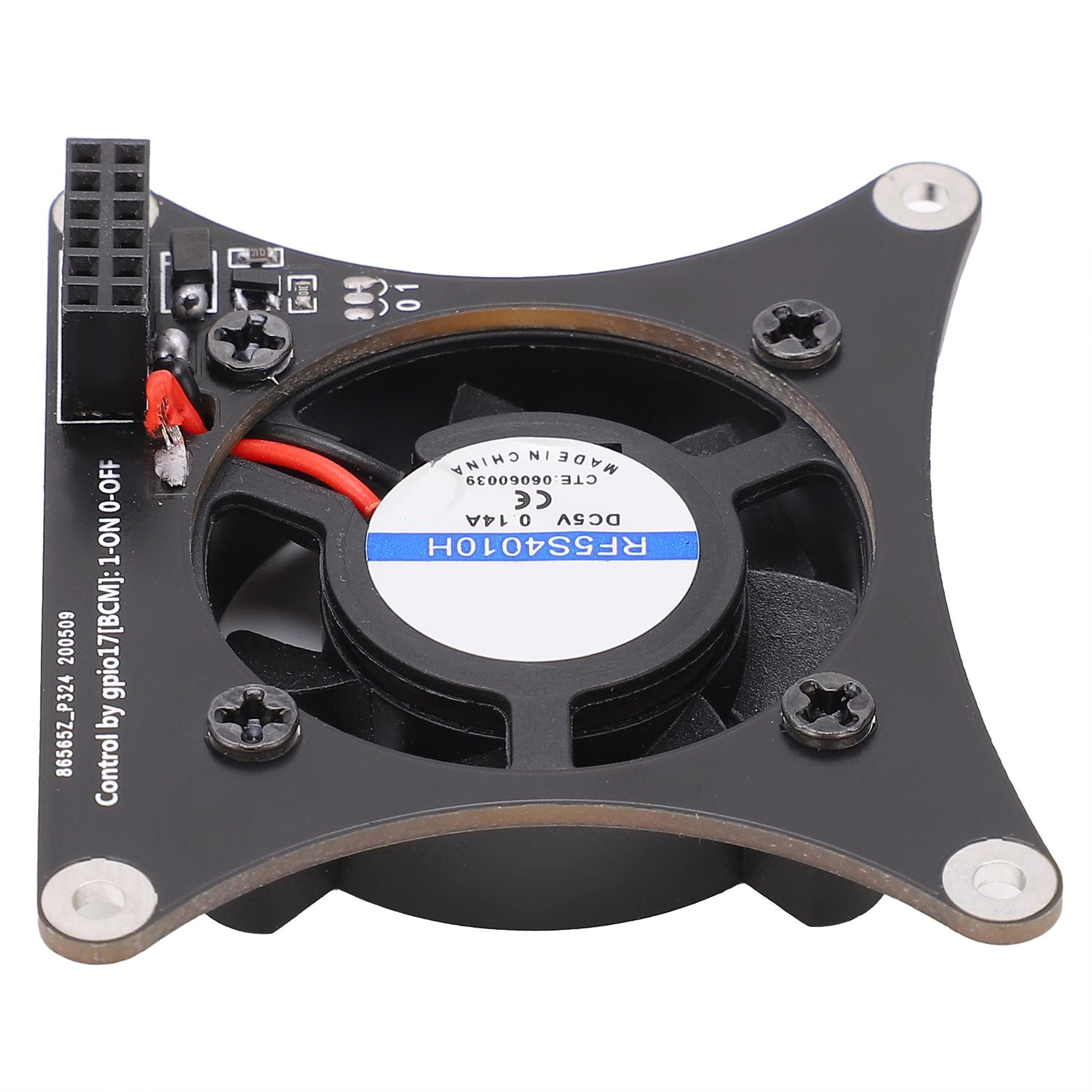 Ventilador Silencioso para Placa de Refrigeración de Raspberry Pi Placa de Circuito Impreso Velocidad del Viento PWM Controlable Accesorios para Ordenador