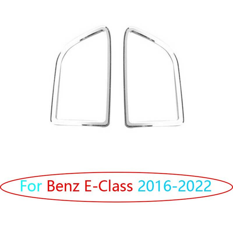 For Benz E-Class W213 2016-2022 Sliver Aluminum Shift&Wiper Lever Cover Trim 2pc