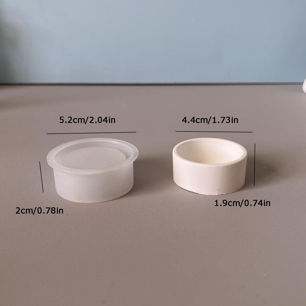 Tealight Silicone Mould Glossy Glossy Candle Holder Mould Plaster Drip Mould White For Home Decor Tealight Candle Making Craft