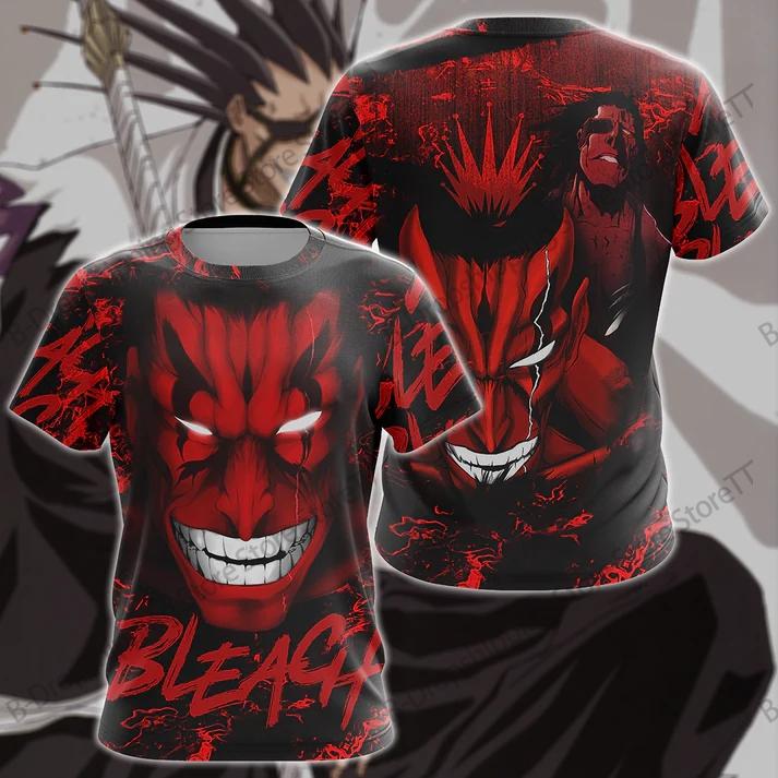 ETST21 Bleach Kenpachi Zaraki Anime Manga 3d Print T-shirt Mannen Vrouwen Mode Korte Mouw Tops T-shirts Herenkleding Jongen T-shirt Grote Maat M