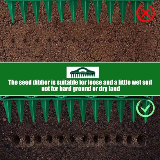 Professioneller Gartenspaten Multifunktionales Pflanzwerkzeug mit Samenabstand Tiefenmessfunktion Bodenspaten Gartensämaschine Werkzeug