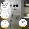 Wall Sticker Fridge Self Adhesive Eco-friendly Removable Easy To Apply Wide Application Furniture Decal Decorative PVC Funny Cartoon Smiley Face Home