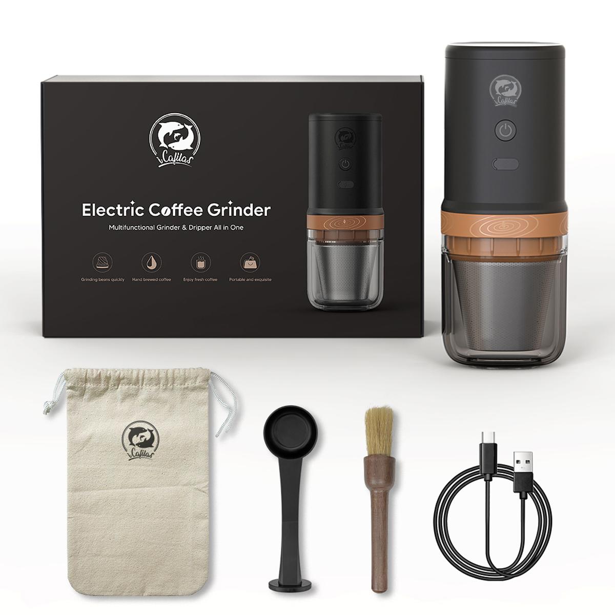 iCafilas All-In-One Grinding & Brewing Portable Electric Coffee Grinder Profession Multifunctional Beans Grinder Coffee Maker