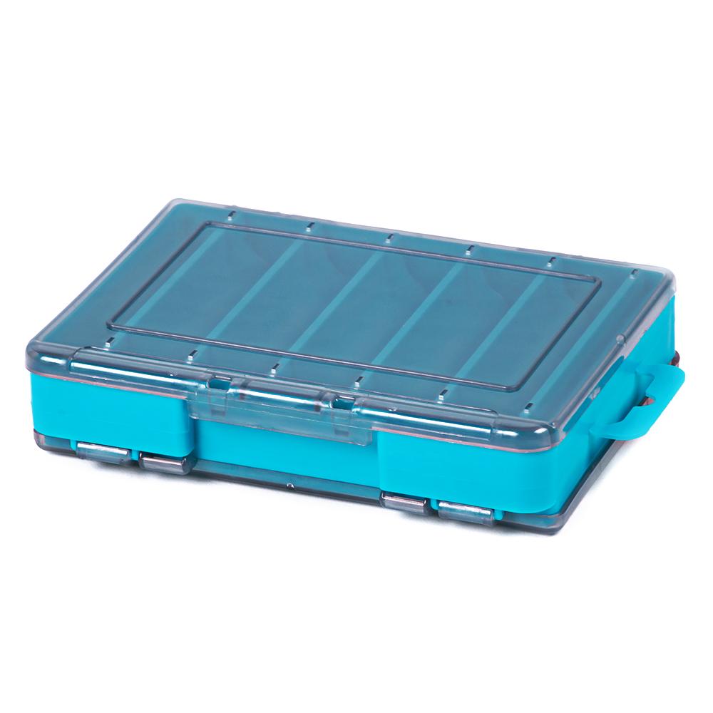 4*10*2.8CM Fishing Double Sided Thickened High Strength Fishing Box 14 Compartments Squid Bait Lure Hook Boxes Storage Fishing T