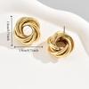 Light Luxury Irregular Earrings Fashion Jewelry Ladies Ear Studs Simple Metal Round Earrings  Party