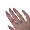 Cold Wind Fashion High-End Double Butterfly One-Piece Ring Women'S Niche Design Sense Integrated Light Luxury Butterfly Double Ring