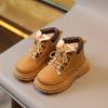 Children Winter PU Leather Waterproof Plush Boots Girls Snow Boots Children Trend Fashion Kids Warm Boots Boys Cotton Shoes Kids
