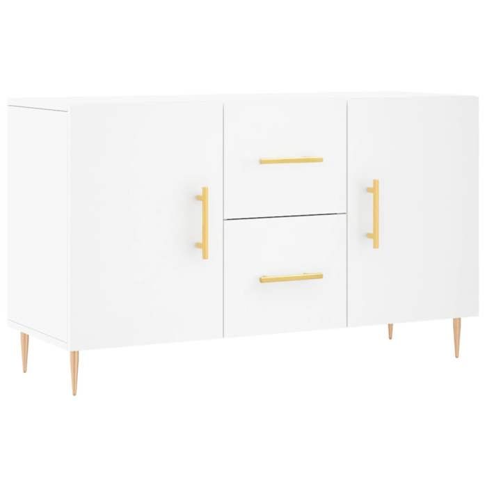 VidaXL Buffet, Armoire de Rangement avec Pieds, Meuble de Rangement, Organisateur Salon Salle de Séjour, Moderne, Blanc Bois 828156
