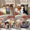 Lovely Anime Cartoon J-Junjou Romantica Pillow Case Comfort Sofa Bed Silky Elegant Invisible Zipper Decorative Cushion Cover