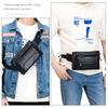 Herren Bauchtasche | Echte Vollnarbenleder Gürteltasche | Mehrere Taschen Crossbody Brusttasche für Handy Geldbörse Schlüssel Gürteltasche