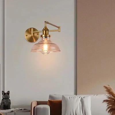 Nordische LED-Wandleuchten aus Glas, faltbar, teleskopisch, lang, für Schlafzimmer, Arbeitszimmer, Wohnzimmer, Flur, Beleuchtungskörper, Heimdekoration