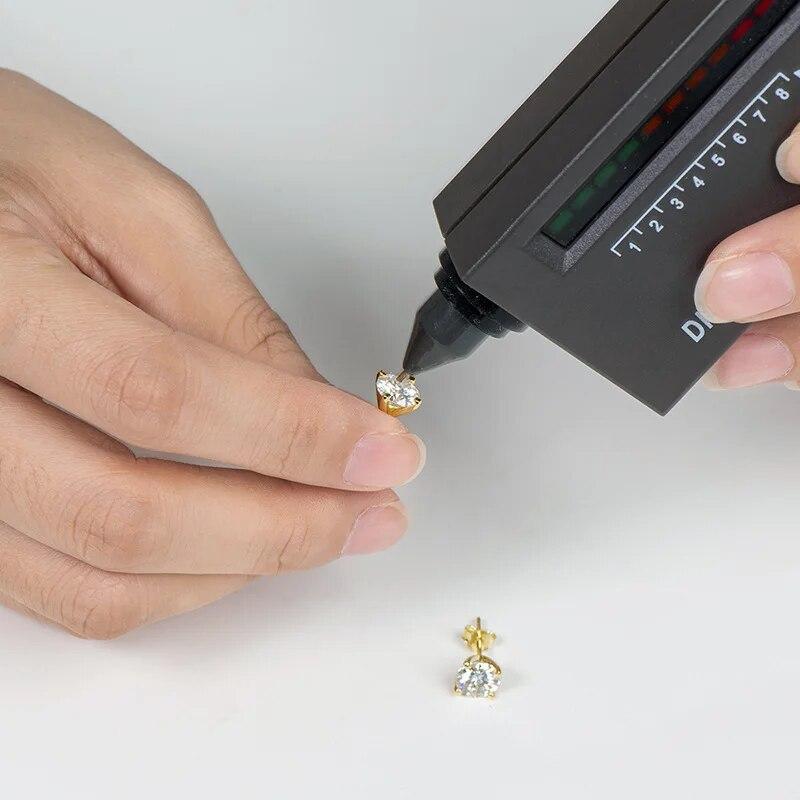 D farbe 100% 925 Sterling Silber Überzogene 18k Gold Ohrring 1ct Moissanite Stud Ohrringe frauen Schmuck Original Luxus mit GRA Zertifiziert