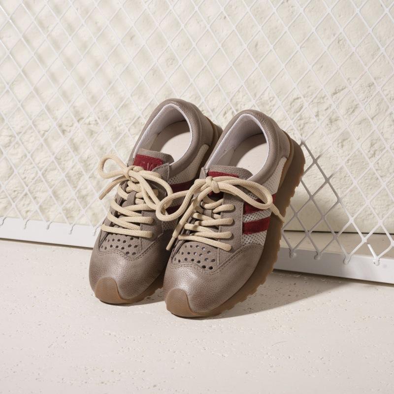 Retro shoes men's summer breathable casual men's shoes lace-up sports shoes men's trend versatile German training shoes